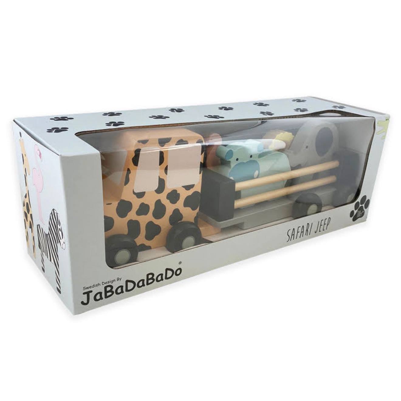 Jouet en bois - grande voiture jeep safari multicolore