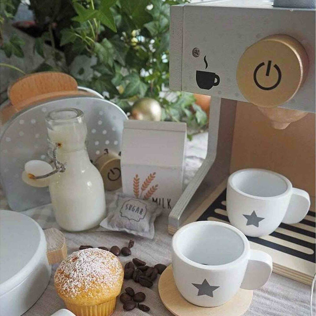 Jouet en bois - machine à café gris