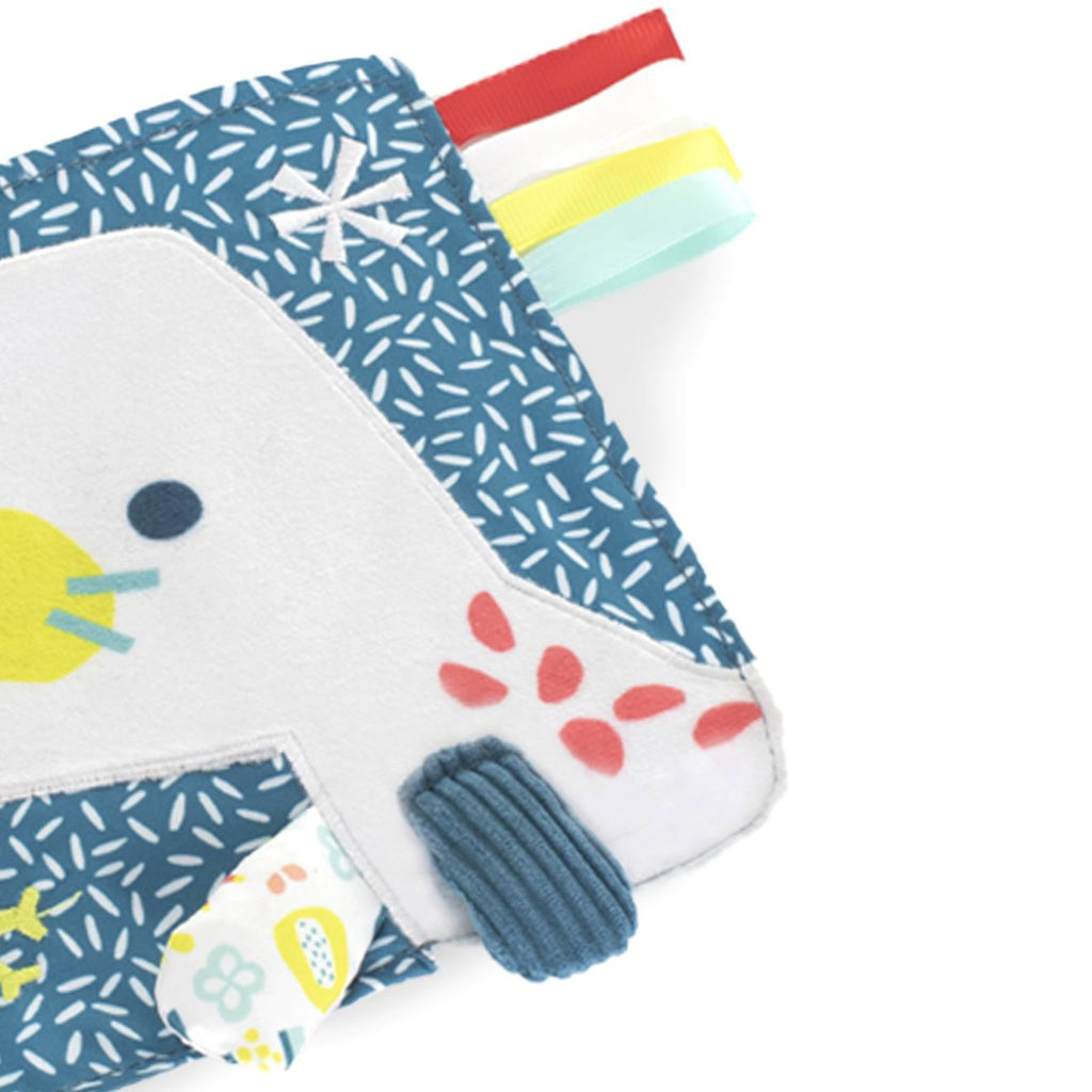 Jouet en papier craquant pour bébés : lion de mer vert
