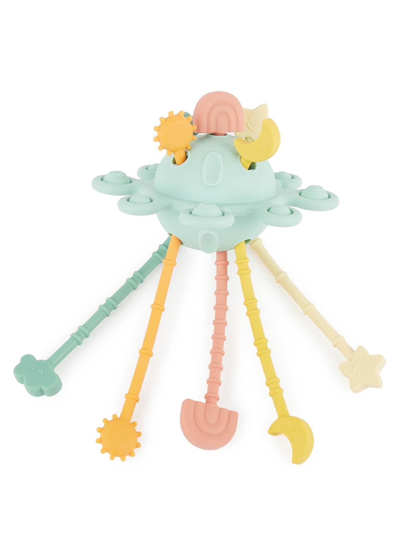 Jouet sensoriel planète silicone eucalyptus