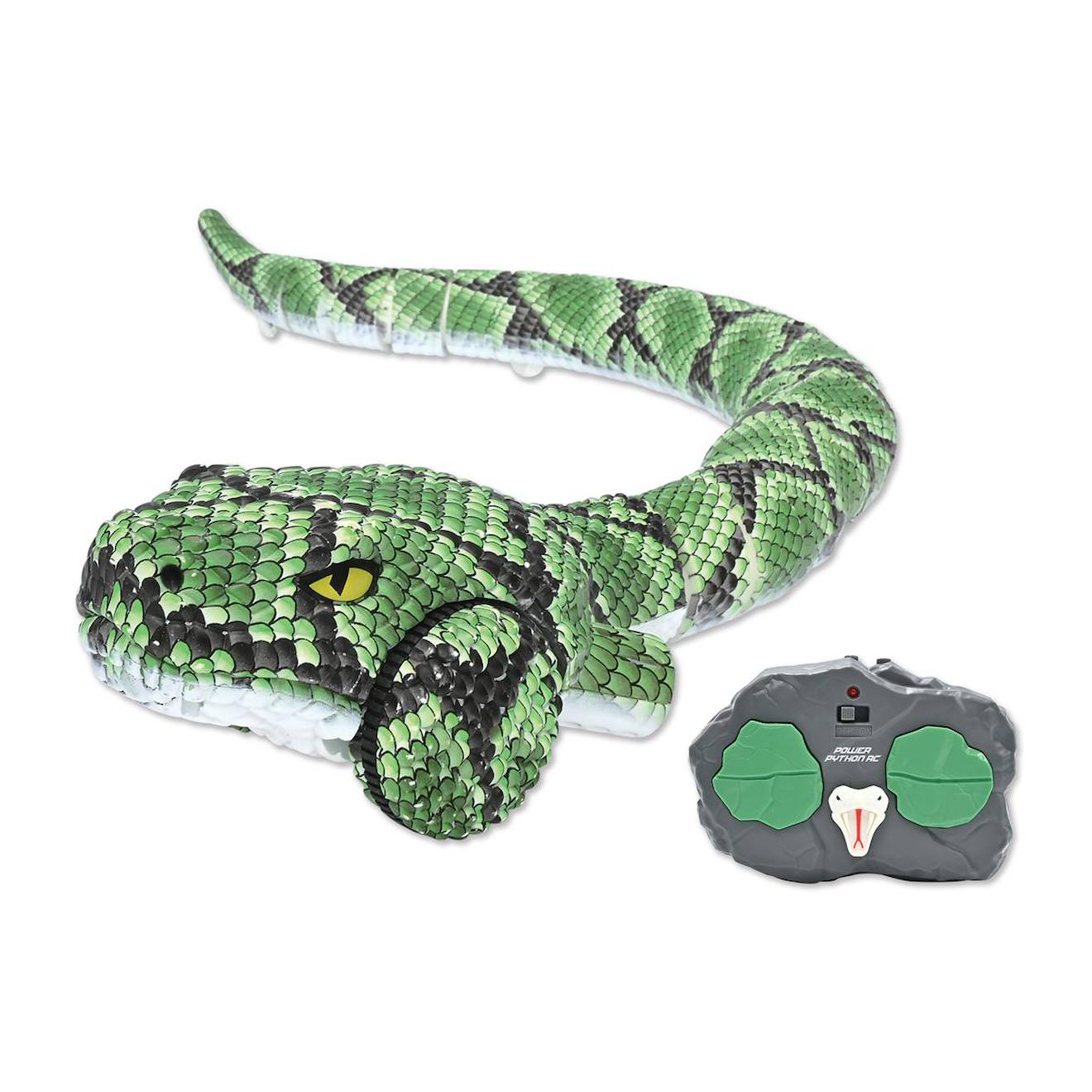 Jouet serpent amphibie télécommandé sans fil, modes terrestre et aquatique et étanche vert