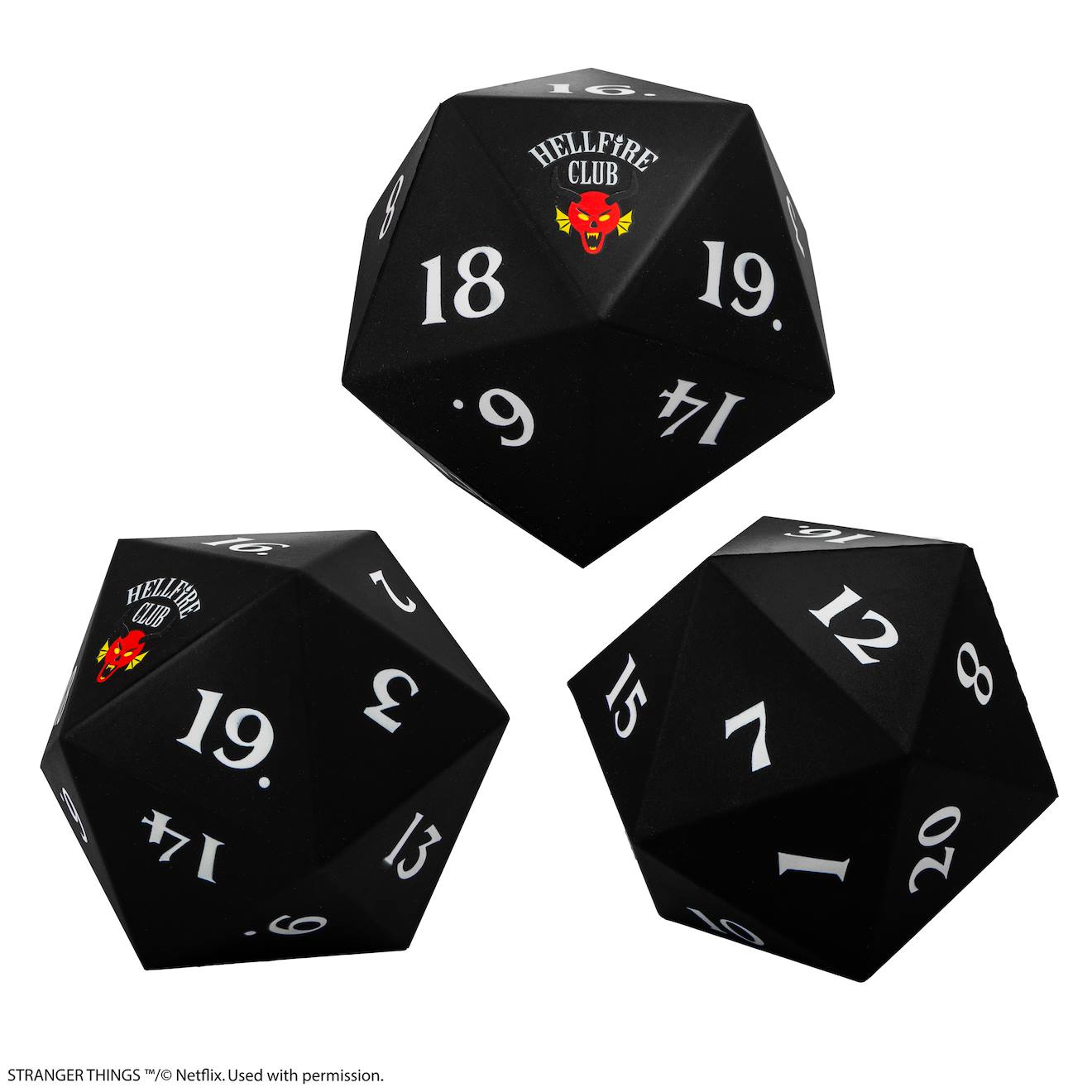 Jouet Squishy Dé Hellfire Club Anti Stress Enfant - Stranger Things Noir