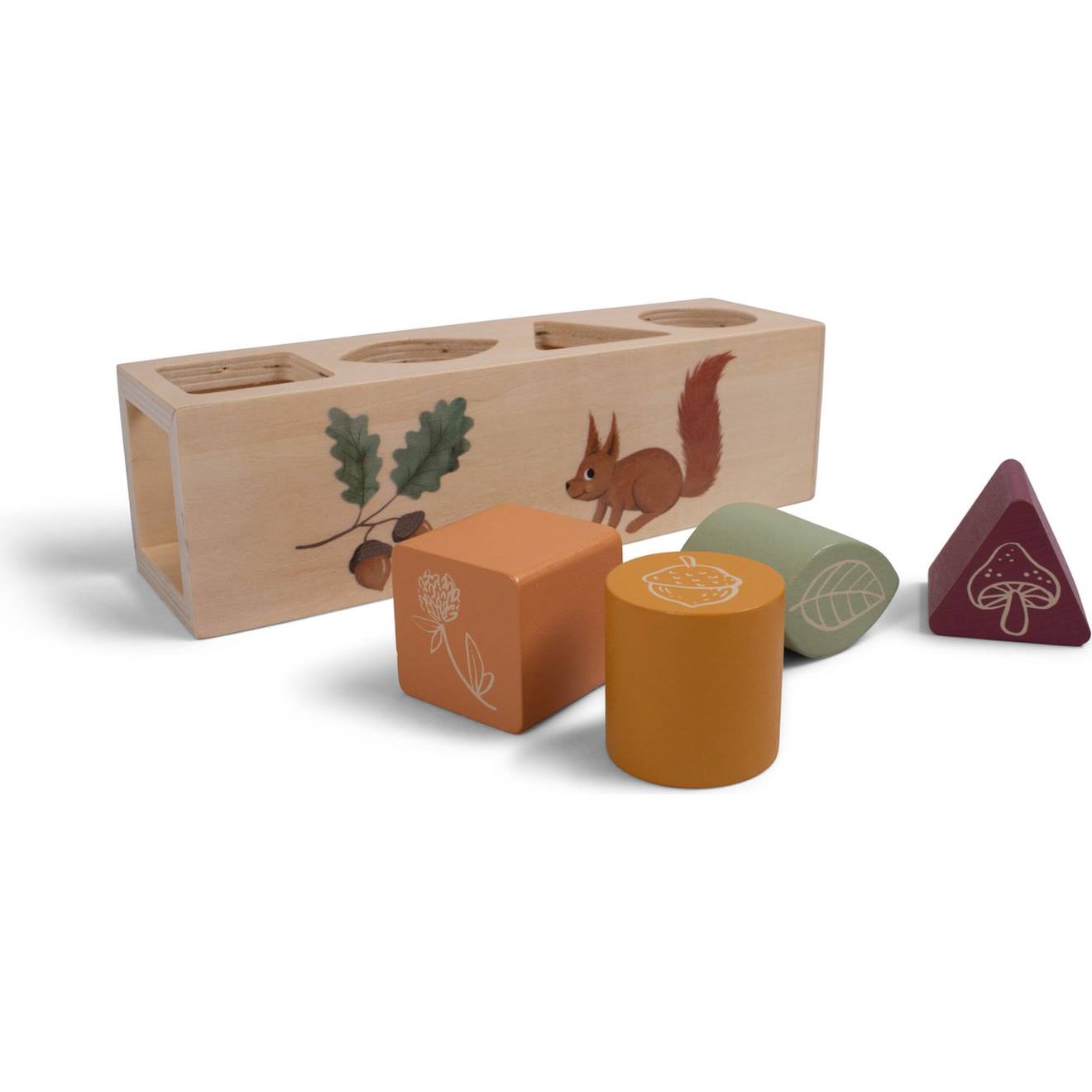 Jouet trieur de formes en bois multicolore