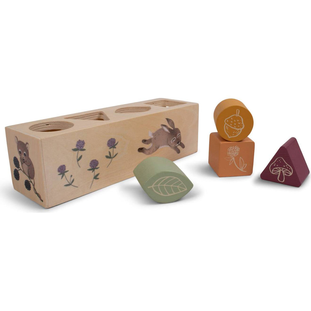 Jouet trieur de formes en bois multicolore