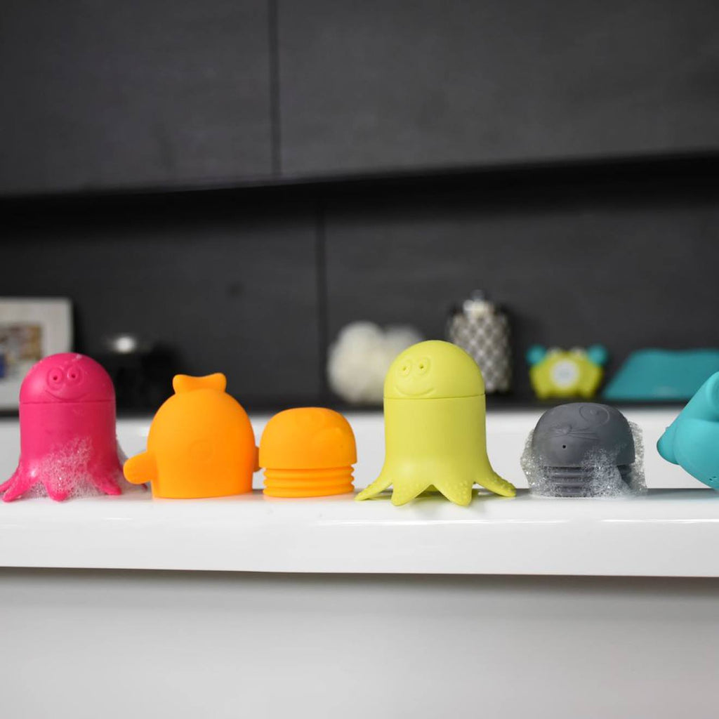 Jouets de bain en silicone büddies (6 pièces) multicolore