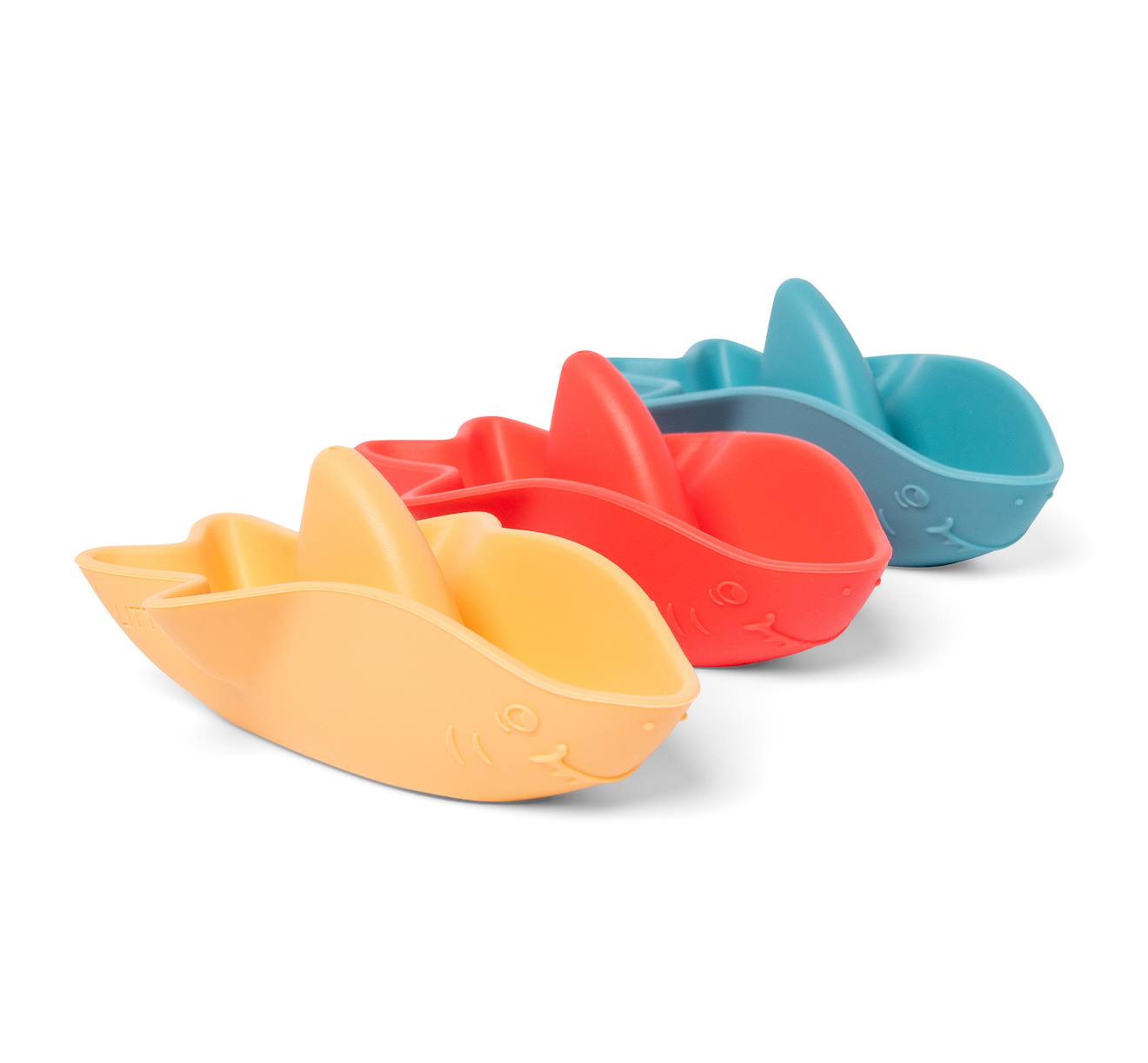 Jouets de bain en silicone requins orange
