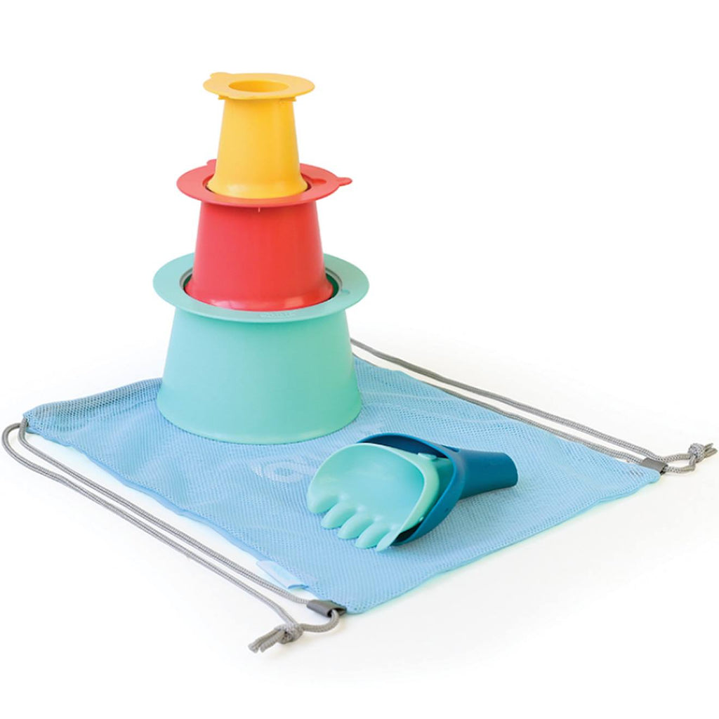 Jouets de plage alto et raki bleu, jaune, vert d'eau