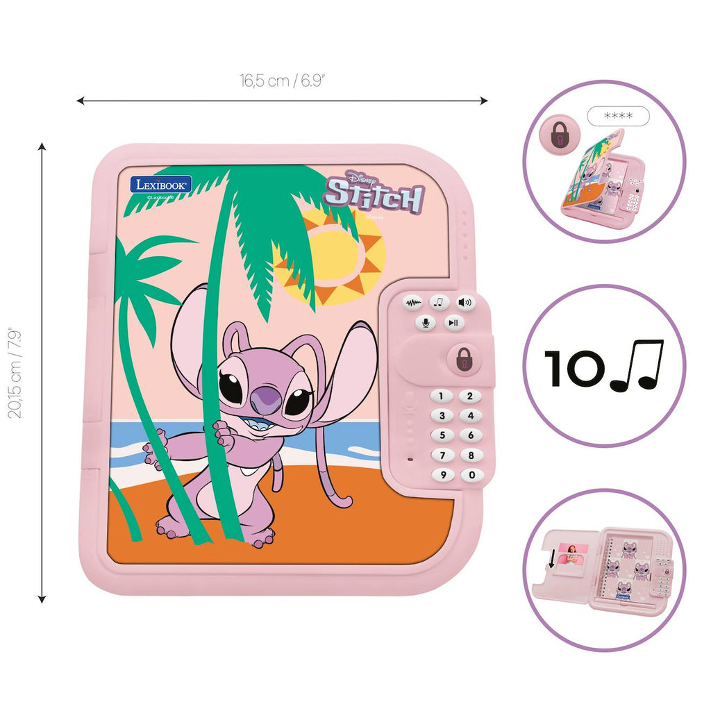 Journal intime électronique avec coffre-fort angel - carnet inclus, interactif, effets sonores multicolore