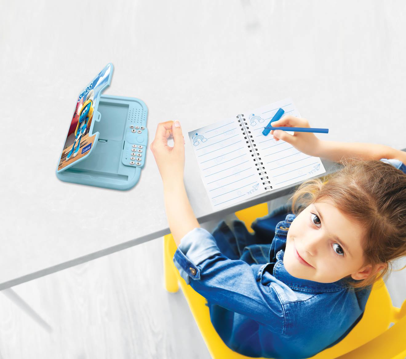 Journal intime électronique avec coffre-fort schtroumpfs multicolore