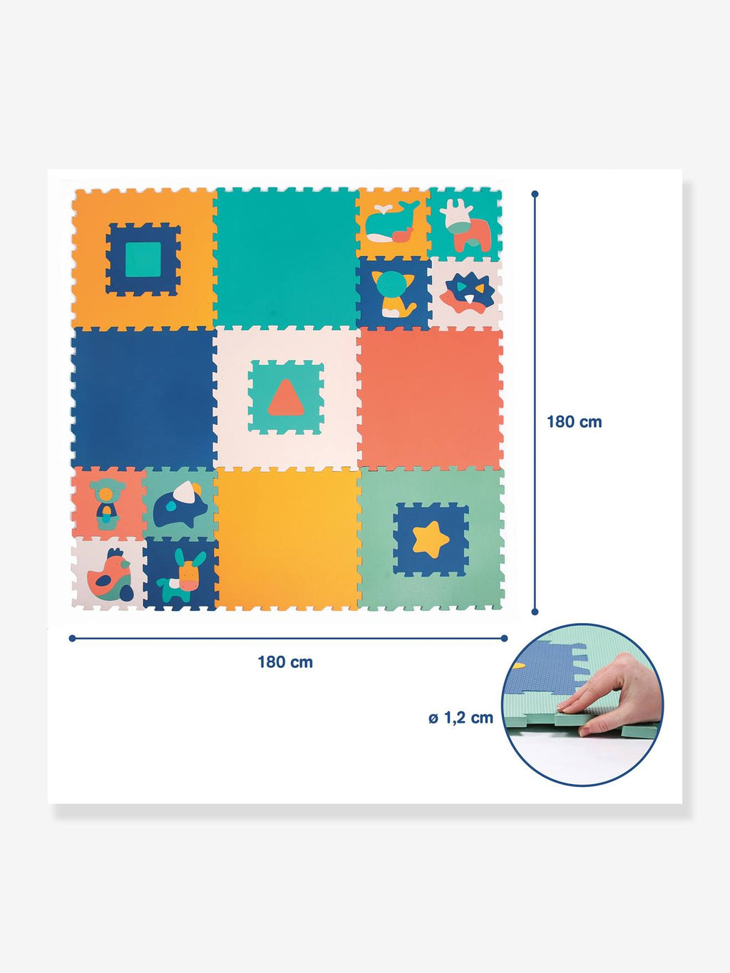 Jumbo tapis mousse multicolore