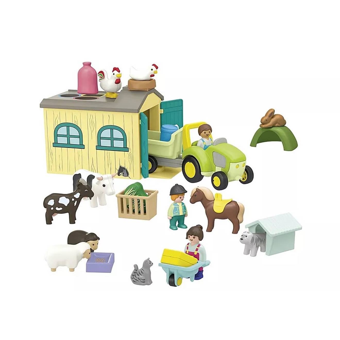 Junior ferme avec tracteur et animaux 71656 multicolore