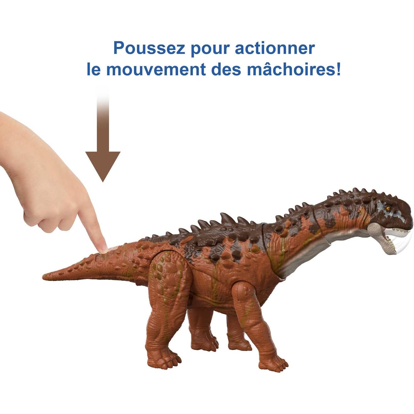 Jurassic World figurine dinosaure articulée ampelosaurus multicolore