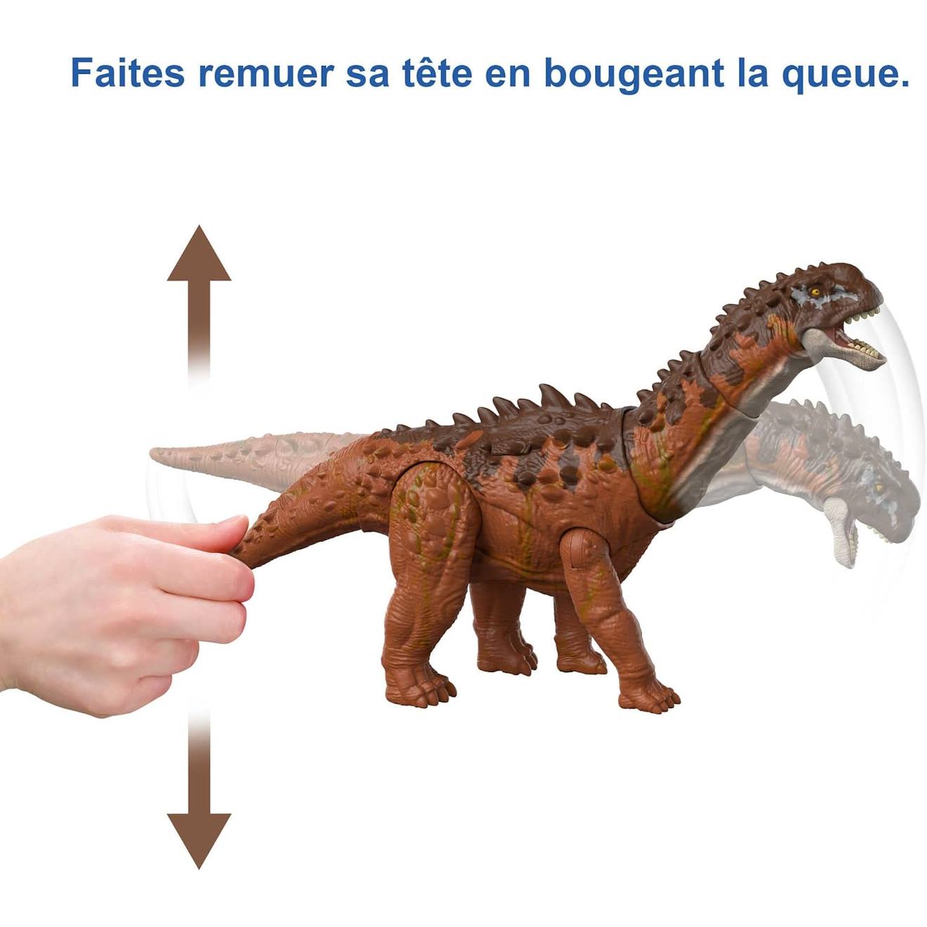 Jurassic World figurine dinosaure articulée ampelosaurus multicolore