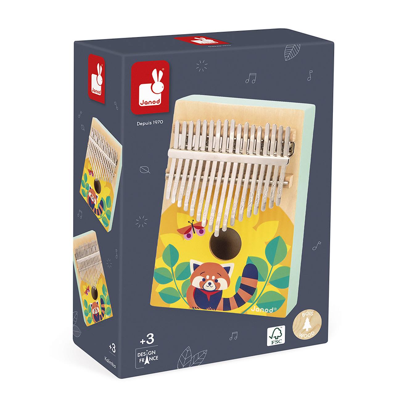 Kalimba en bois FSC - gioia multicolore