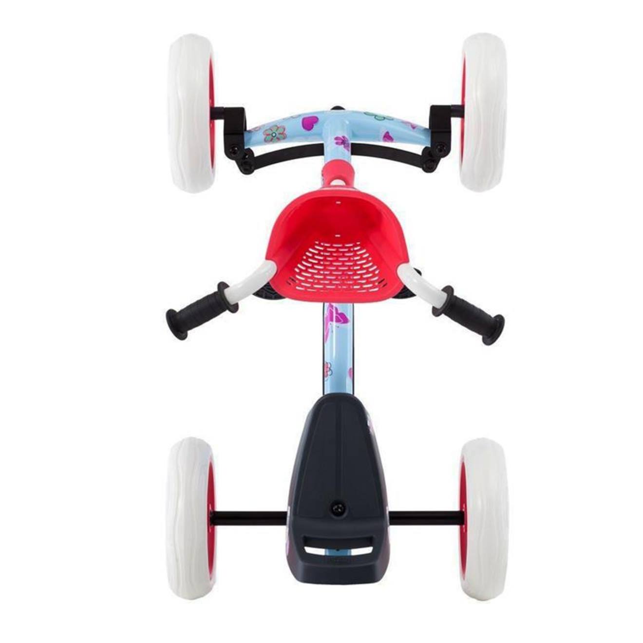 Kart à pédales pour enfants, 2+ ans, buzzy bloom blue/pink