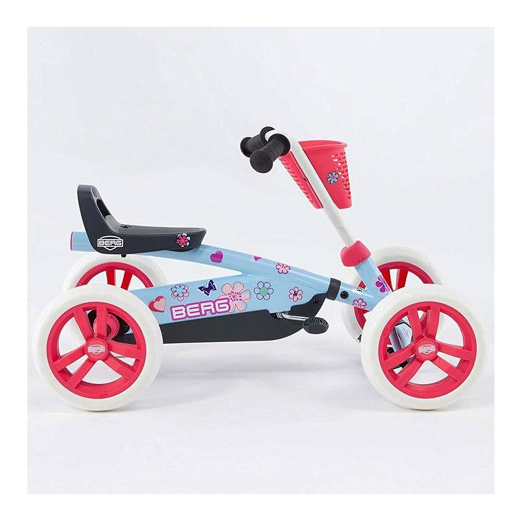 Kart à pédales pour enfants, 2+ ans, buzzy bloom blue/pink