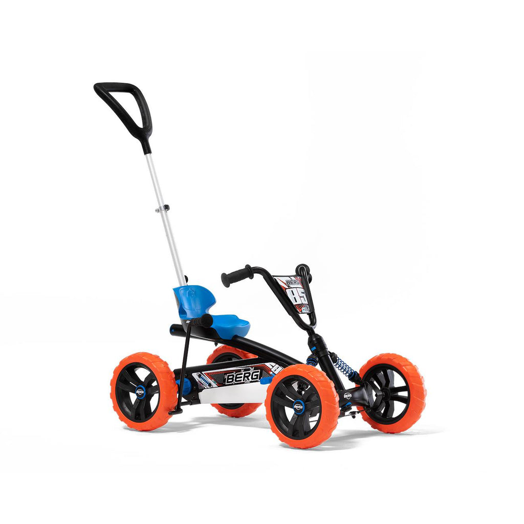 Kart à pédales pour enfants, 2+ ans, buzzy nitro 2-in-1 blue/orange