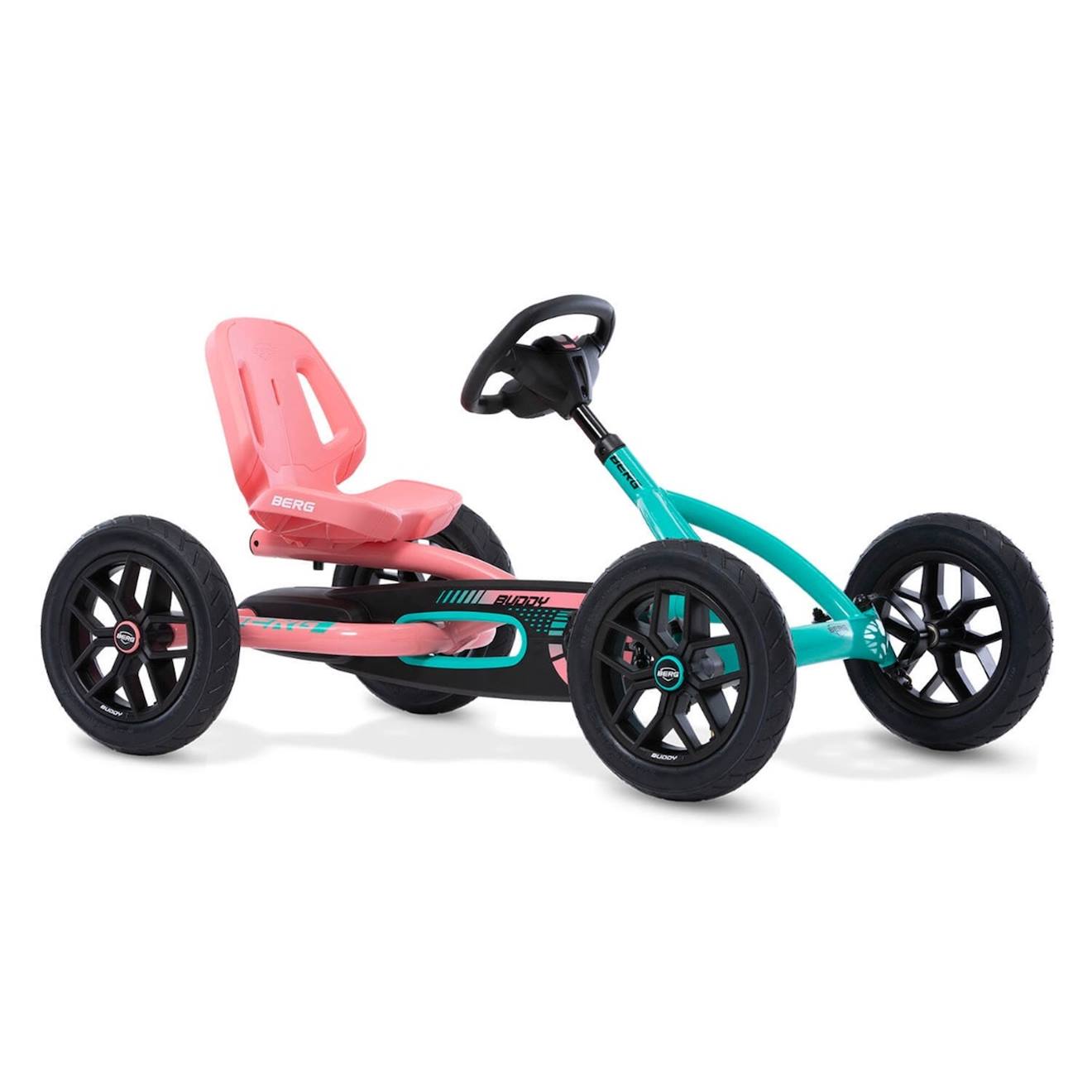 Kart à pédales pour enfants, 3+ ans, buddy lua pink/mint
