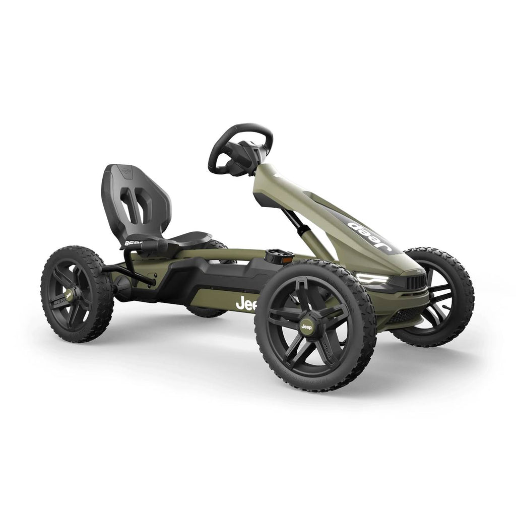 Kart à pédales pour enfants, 5+ ans, jeep rally cherokee green