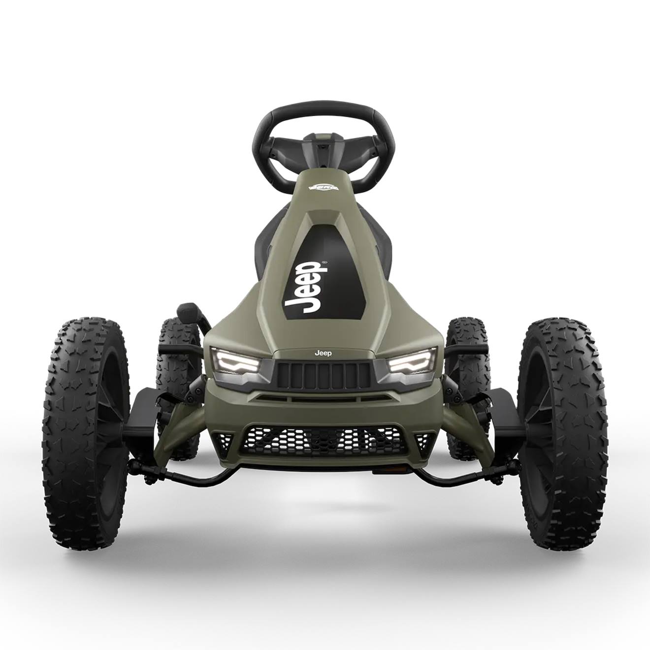 Kart à pédales pour enfants, 5+ ans, jeep rally cherokee green