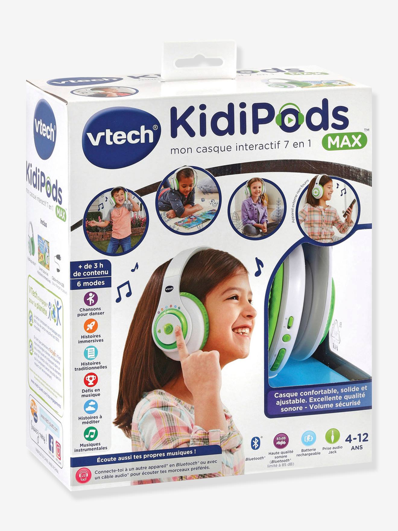 Kidipods max - mon casque interactif 7en1 - multicolore