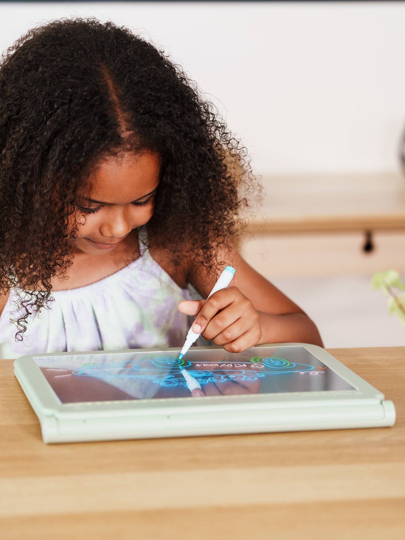 Kidydraw-pro - table lumineuse nomade - kaki