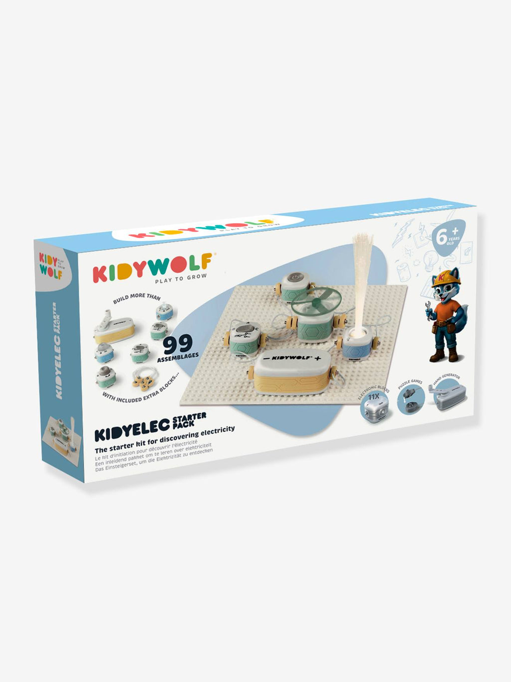 Kidyelec-starter mon premier kit d'électricité kidywolf multicolore