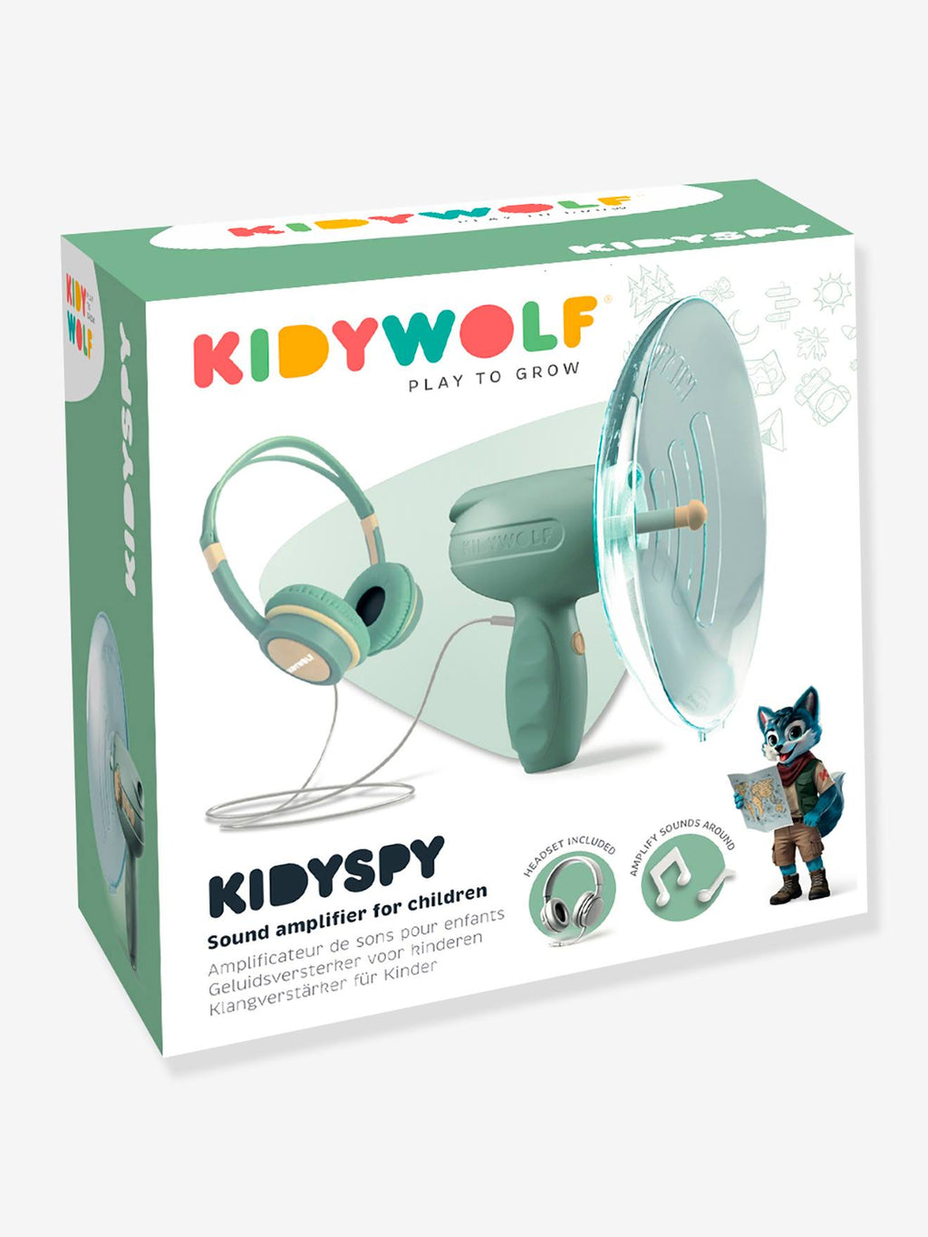 Kidyspy espionnage audio kidywolf vert