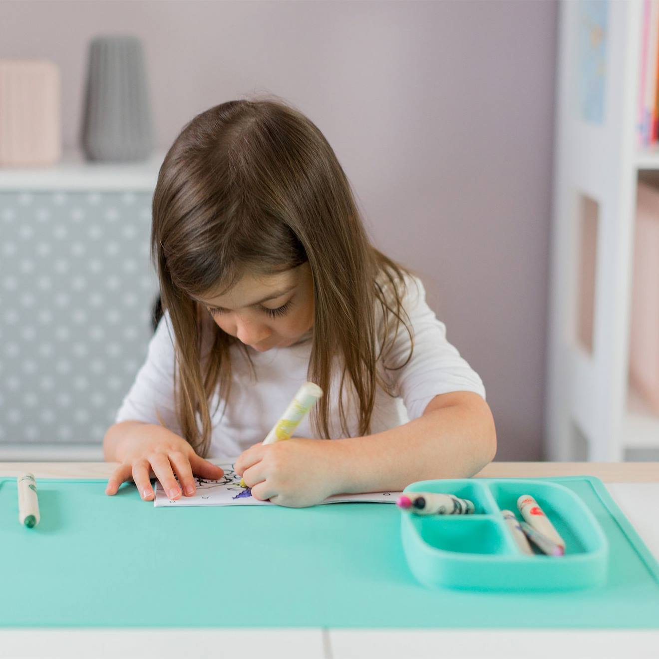 Kindsgut tapis de coloriage et de bricolage, menthe