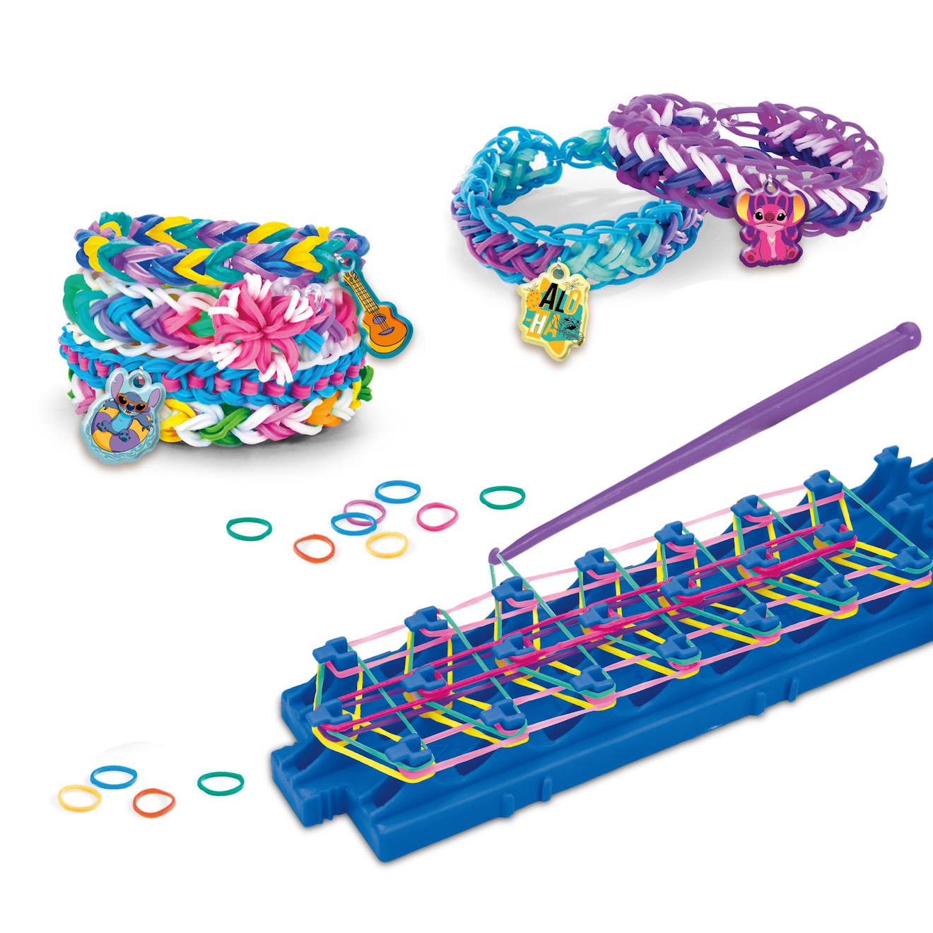 Kit atelier de bracelets élastiques Stitch multicolore