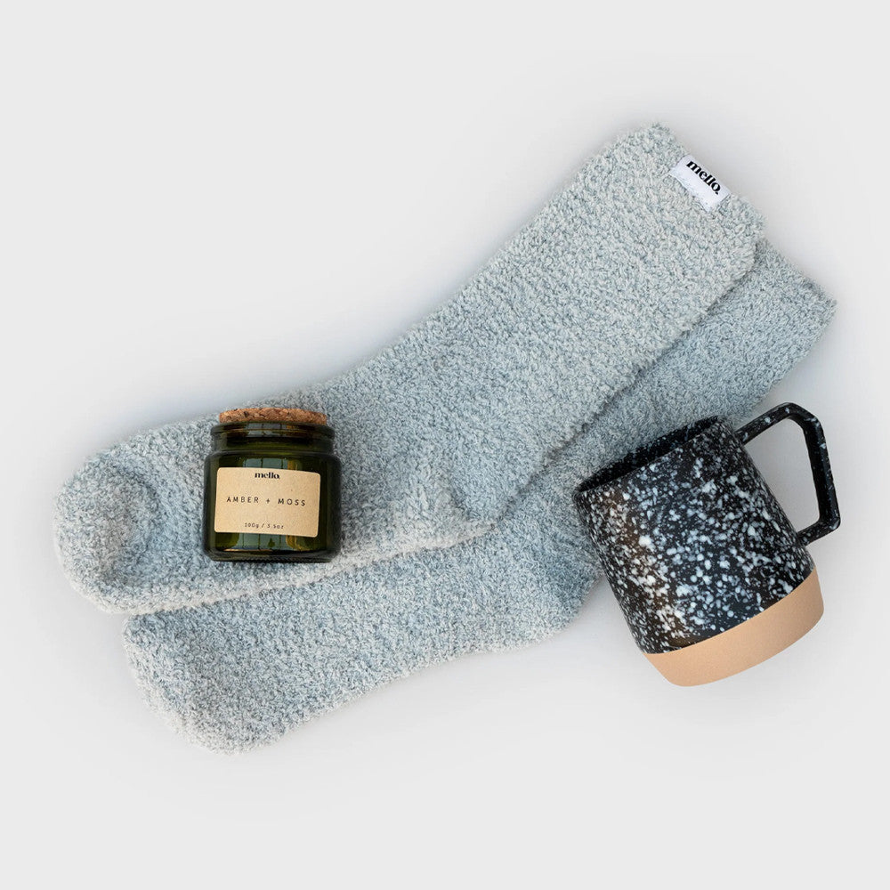 Kit Cocooning Bougie + Chaussettes + Mug - Anti-Stress