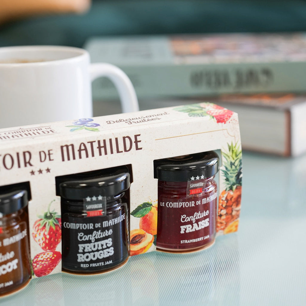 Idée cadeau gourmand coffret mini confitures format 40g