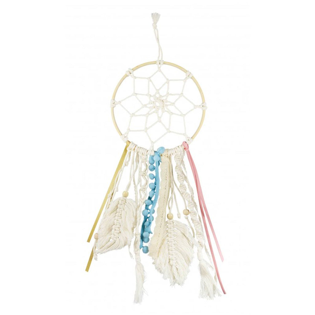Kit créatif - attrape-rêves macramé rose