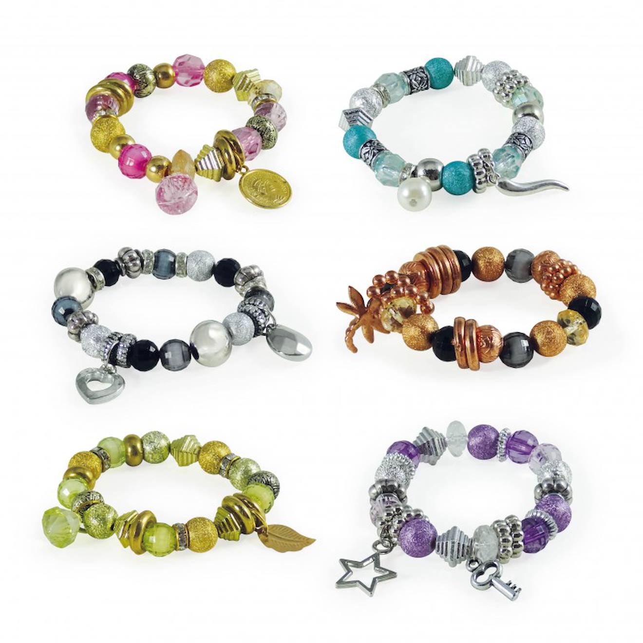 Kit créatif - bracelets breloques bleu