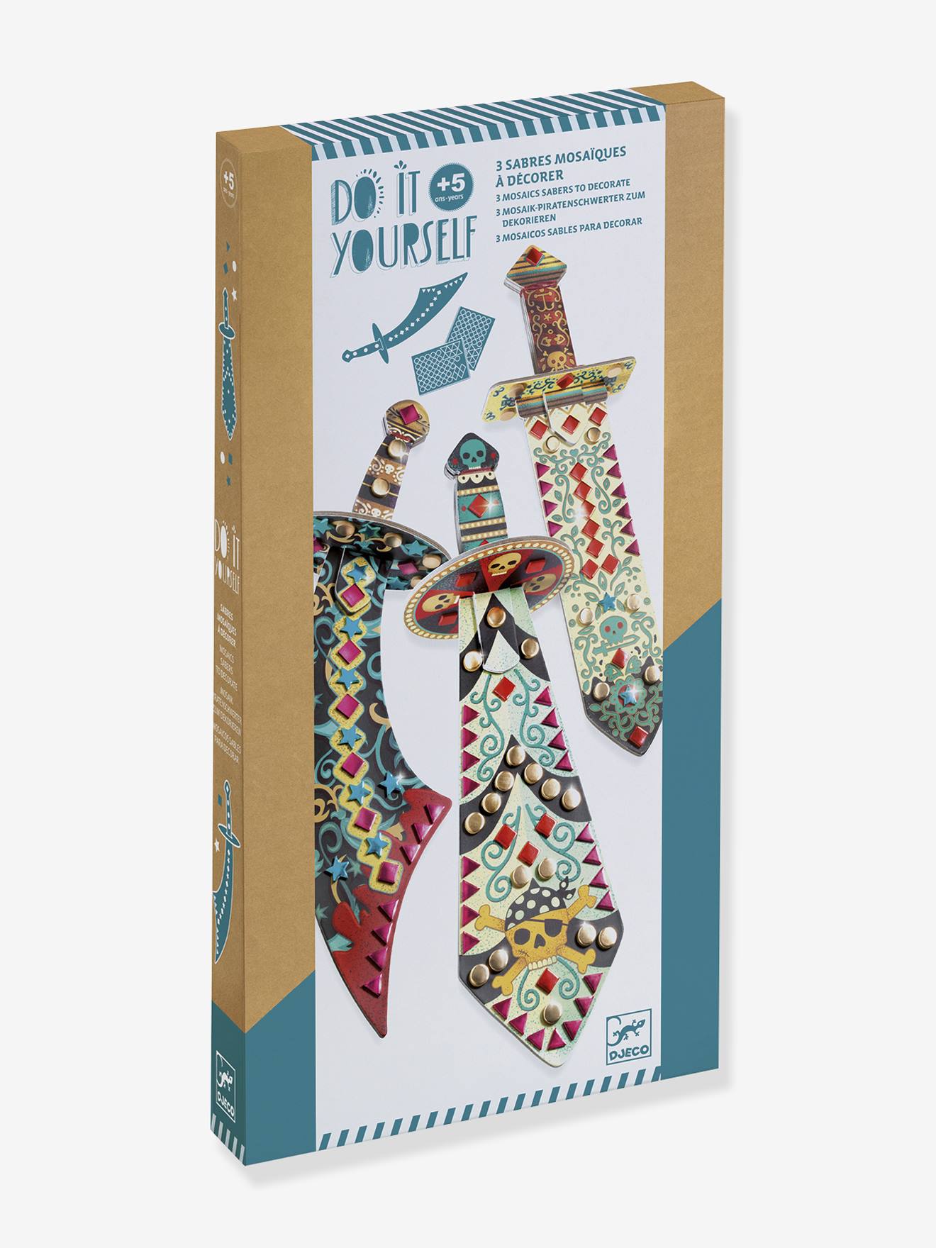 Kit créatif comme un pirate-3 sabres multicolore