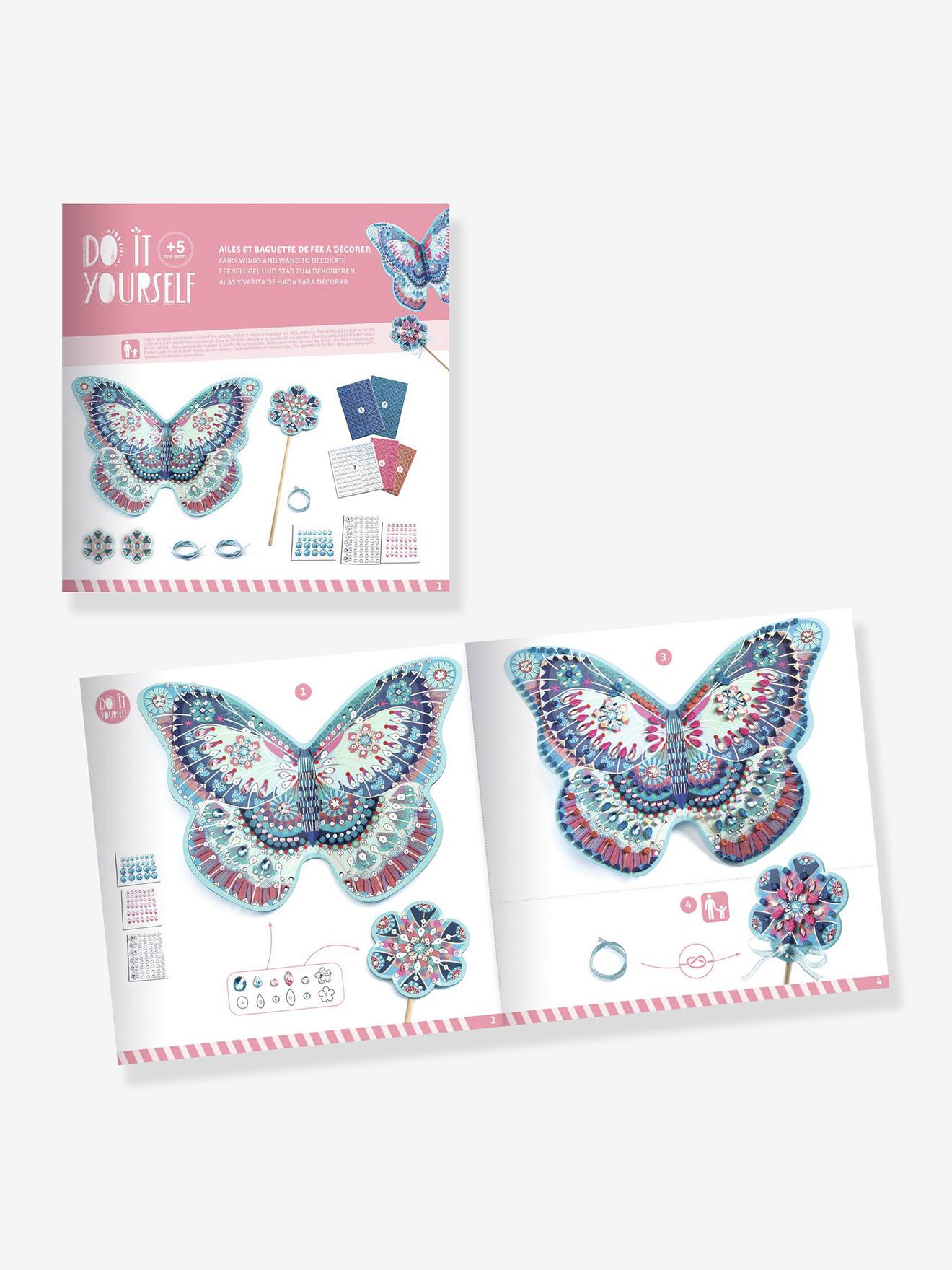 Kit créatif comme une fée aile et baguette bleu