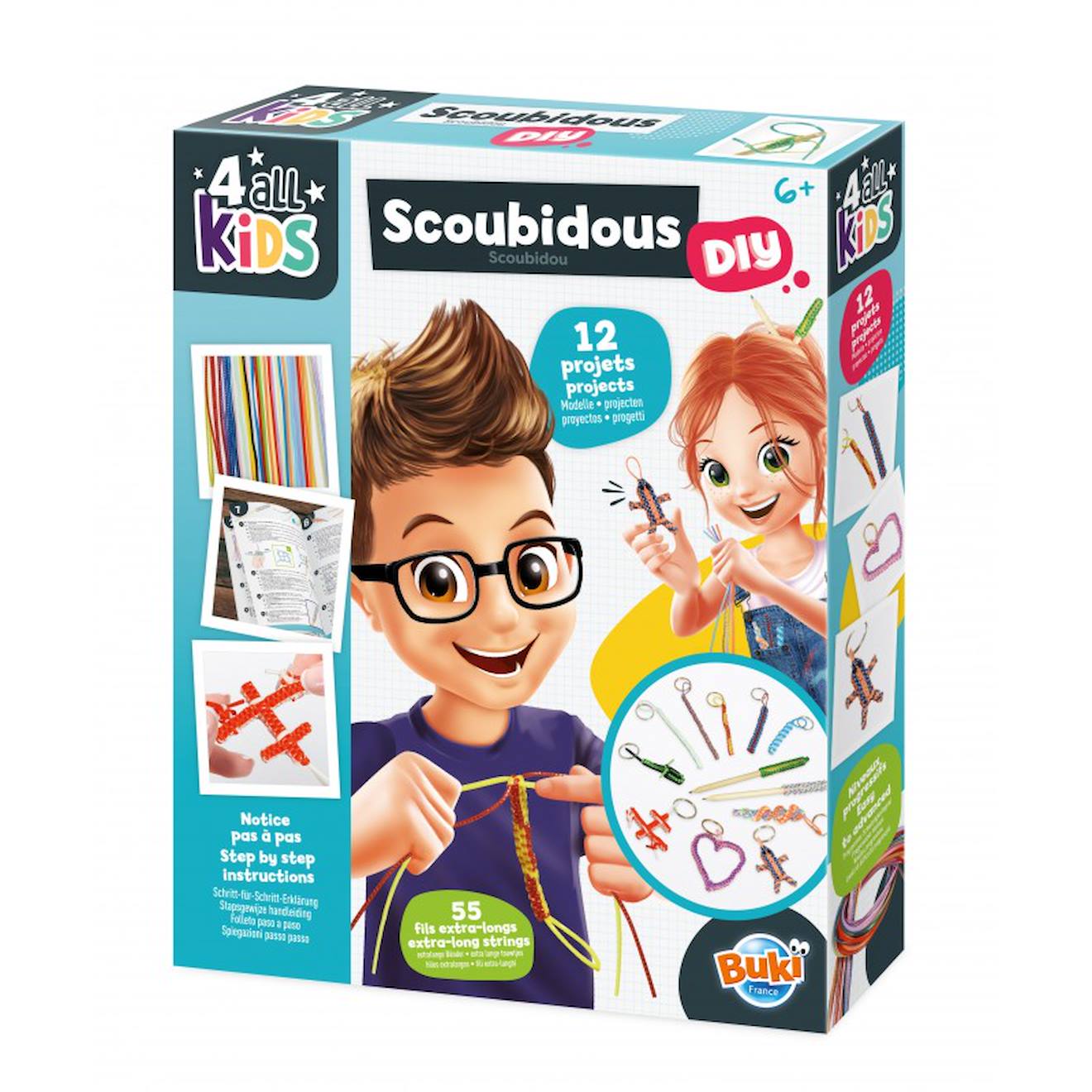 Kit créatif - scoubidous bleu