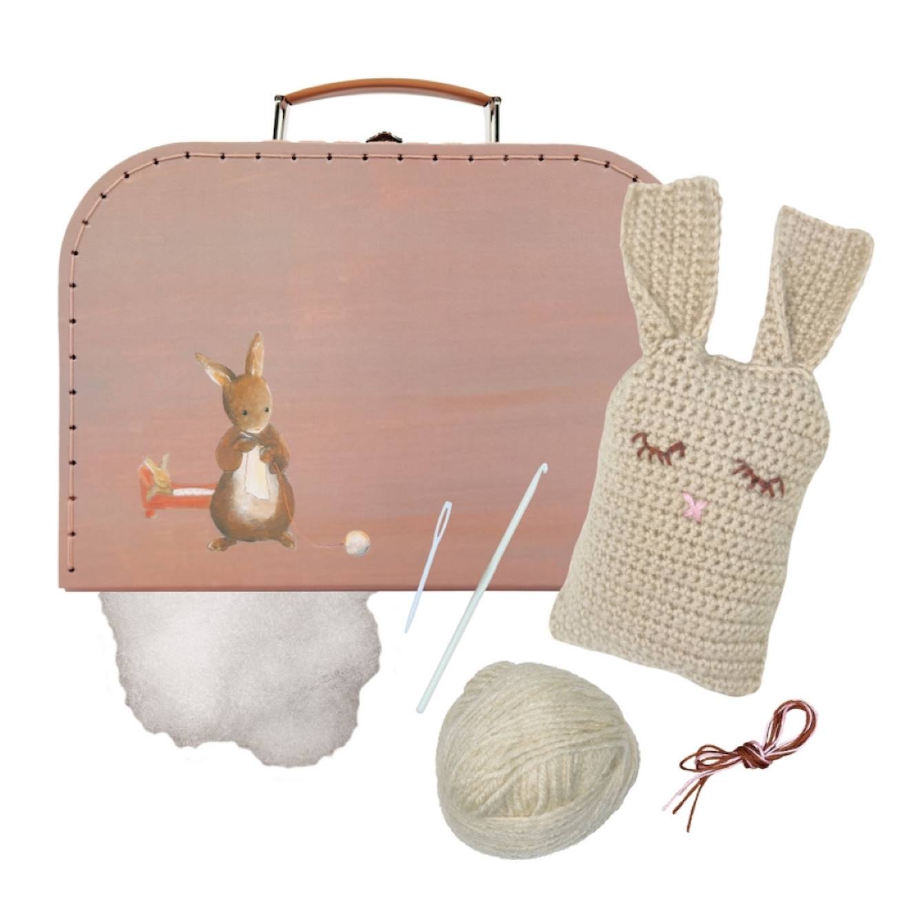 Kit crochet lapin rose