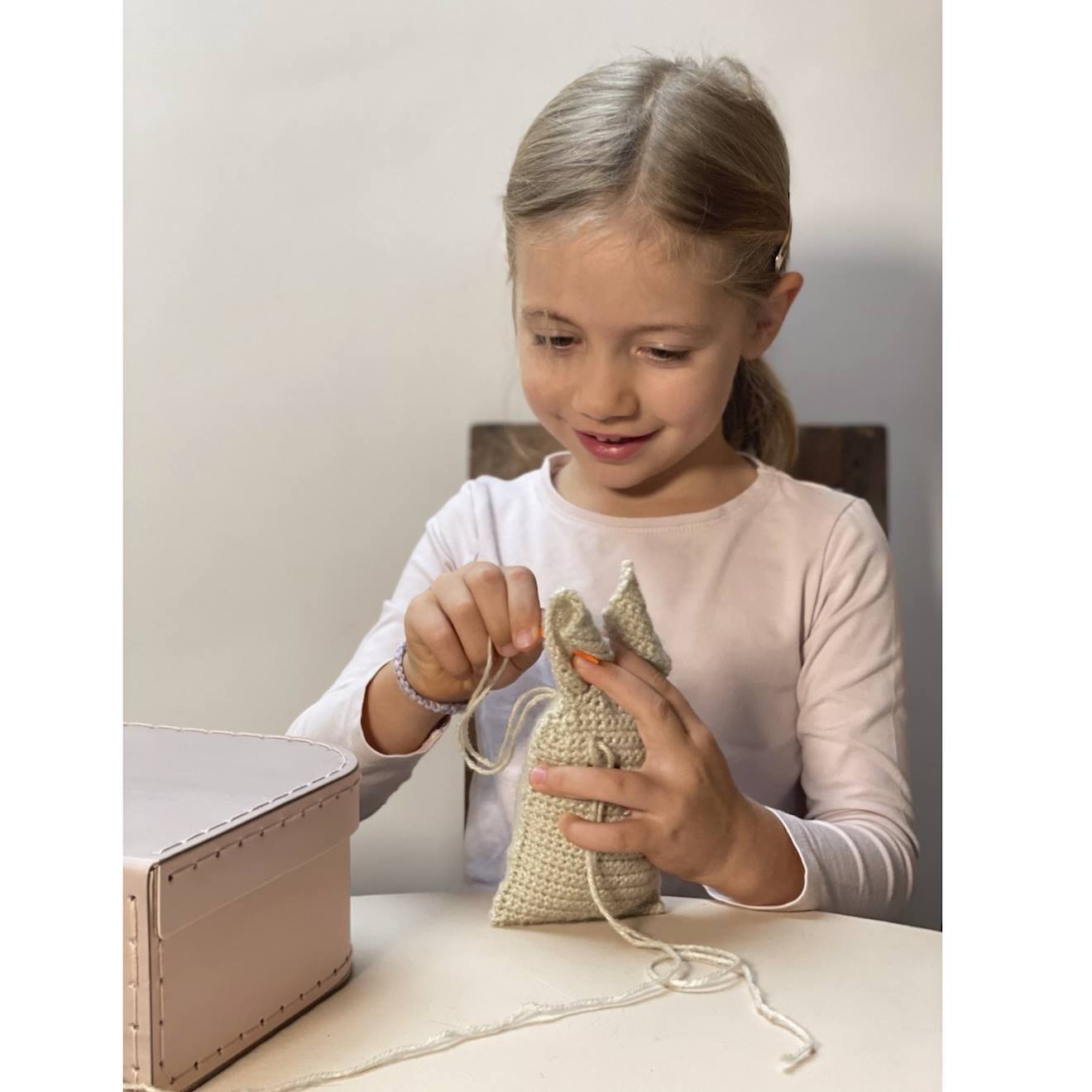Kit crochet lapin rose
