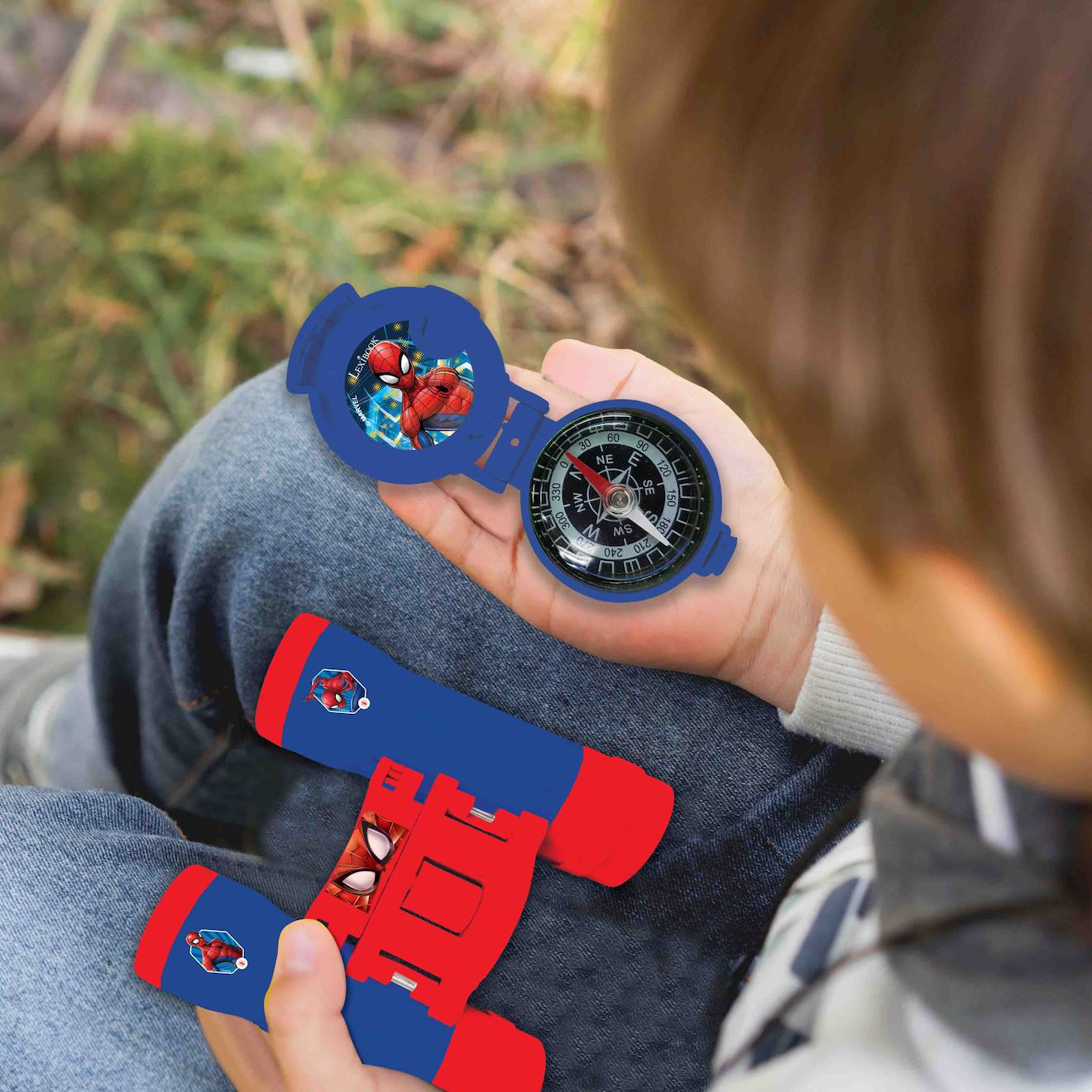Kit d'aventurier complet Spiderman, talkies-walkies 120m, lampe-torche, boussole et jumelles multicolore