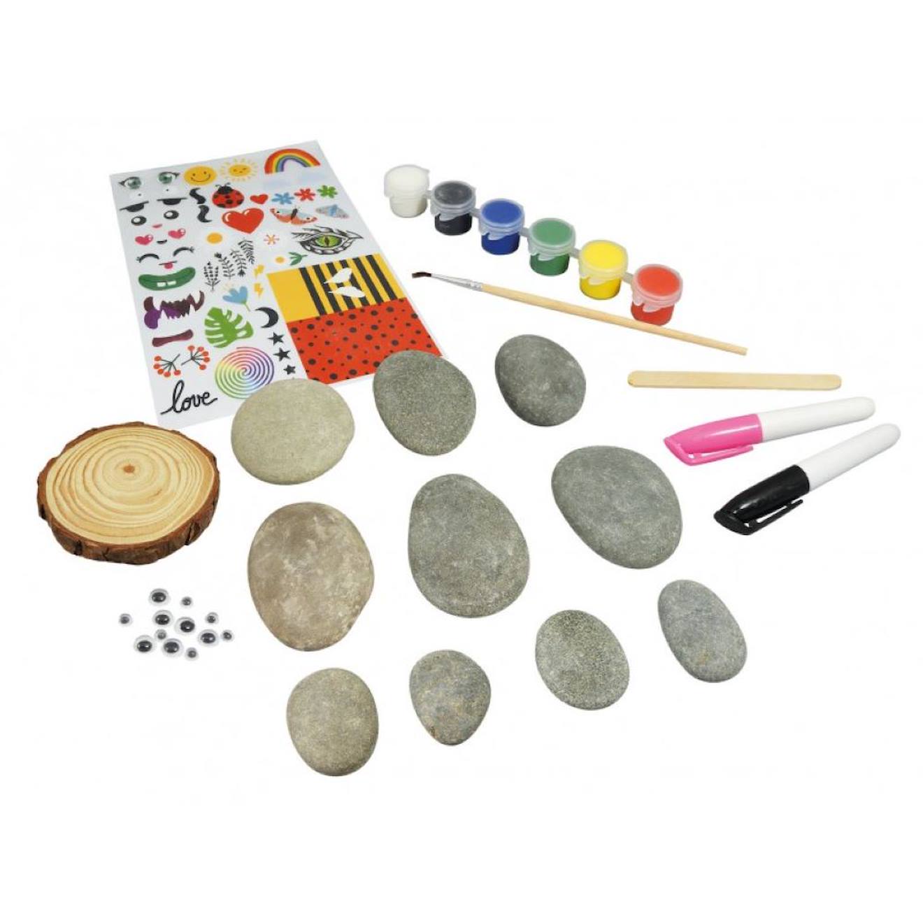 Kit de galets à décorer orange