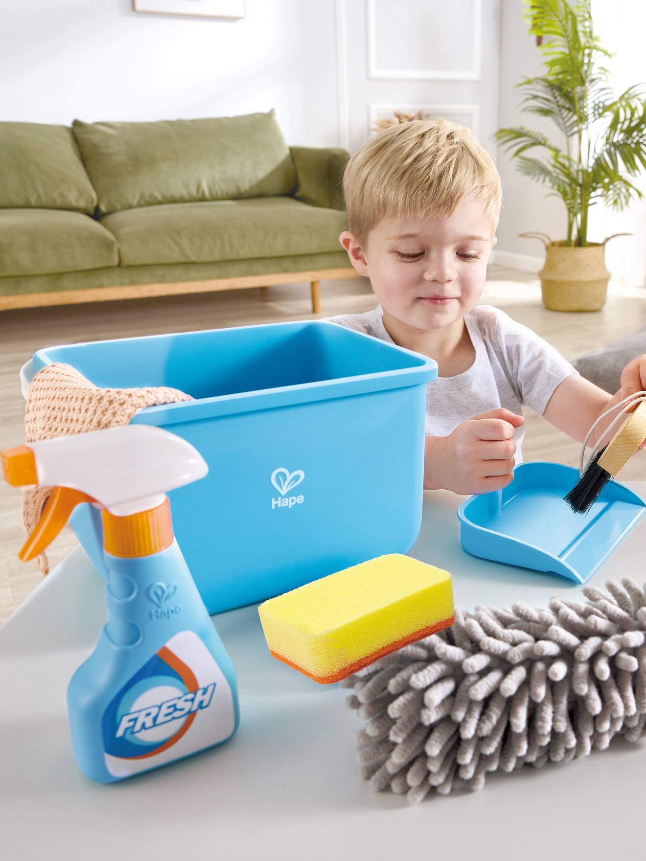 Kit de nettoyage avec seau - bleu
