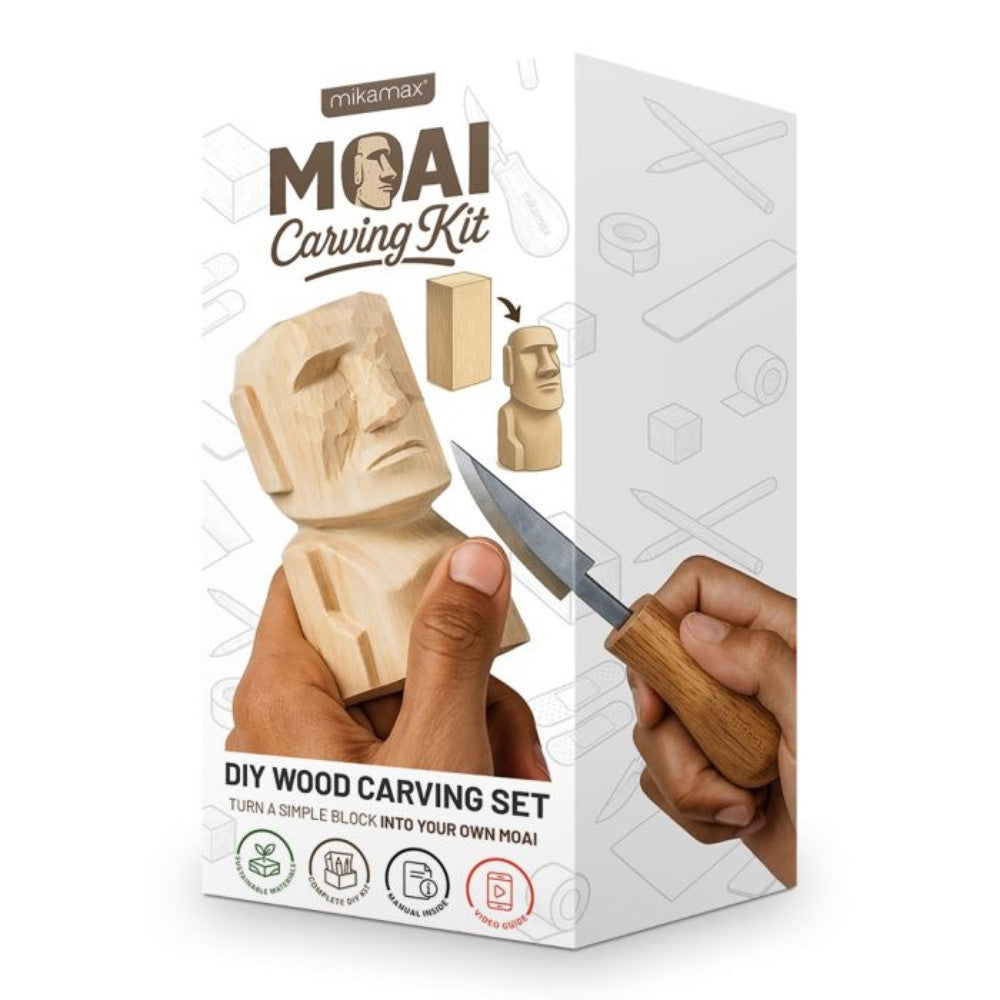 Kit de Sculpture Moai en Bois - Maquette Bois