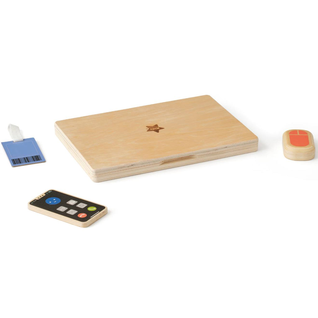 Kit de travail au bureau kid's hub beige, bleu, rouge