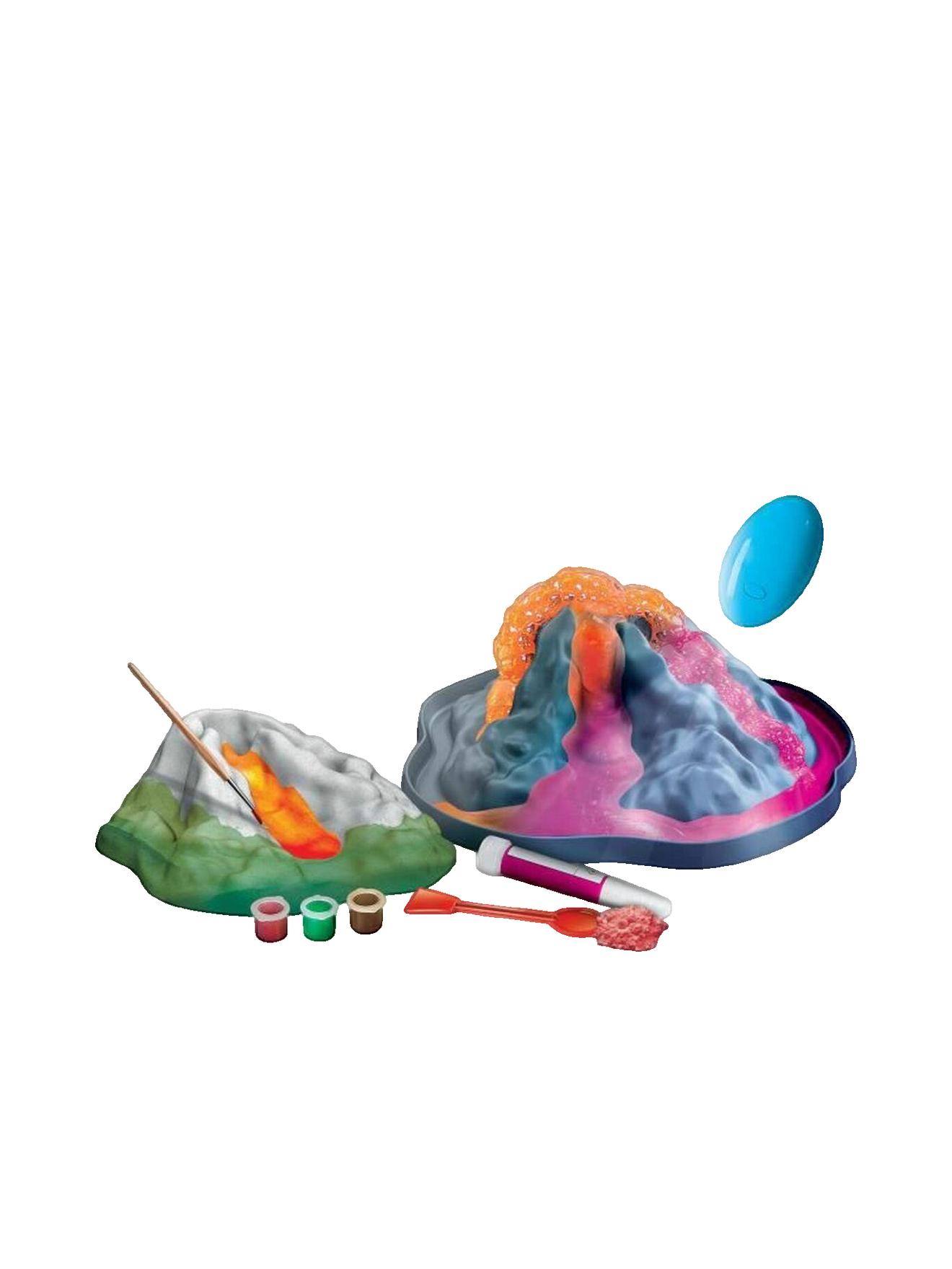 Kit d'expériences volcaniques clementoni – volcan personnalisable et interactif pour enfants dès 8 ans multicolore