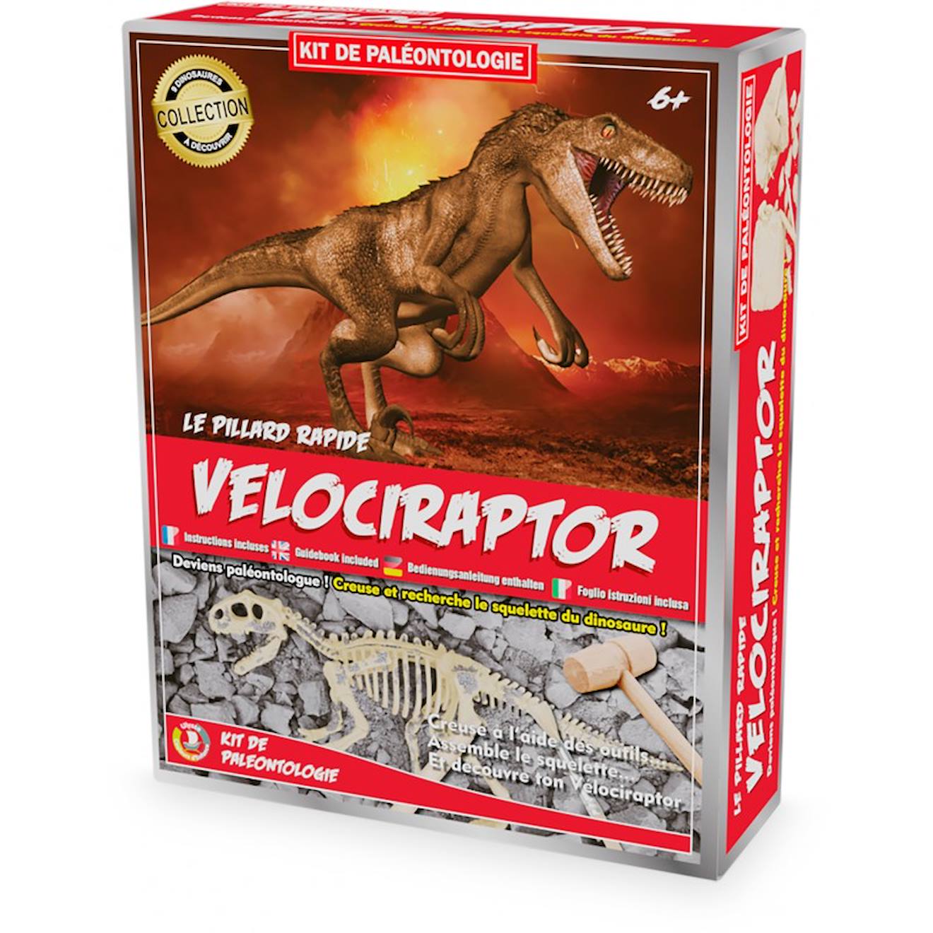 Kit paleo - vélociraptor rouge
