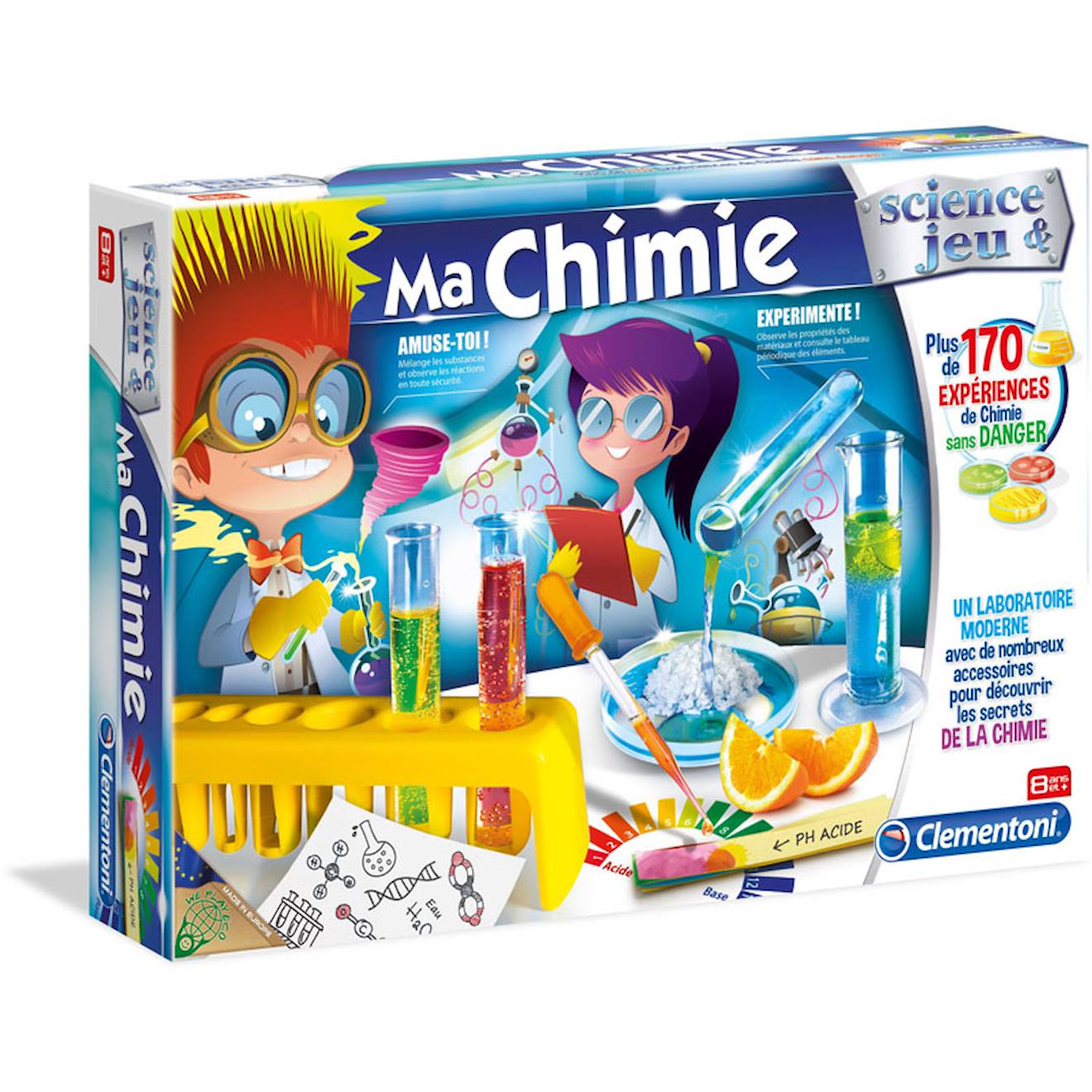 Kit scientifique 170 expériences éducatives ma chimie multicolore