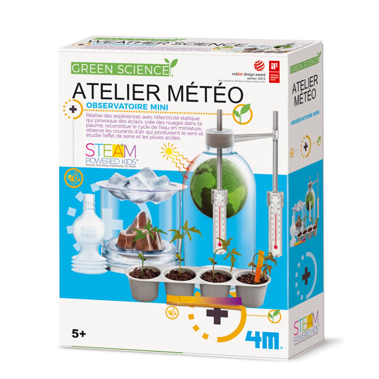 Kit scientifique météo – expérimente éclairs, nuages et vents multicolor