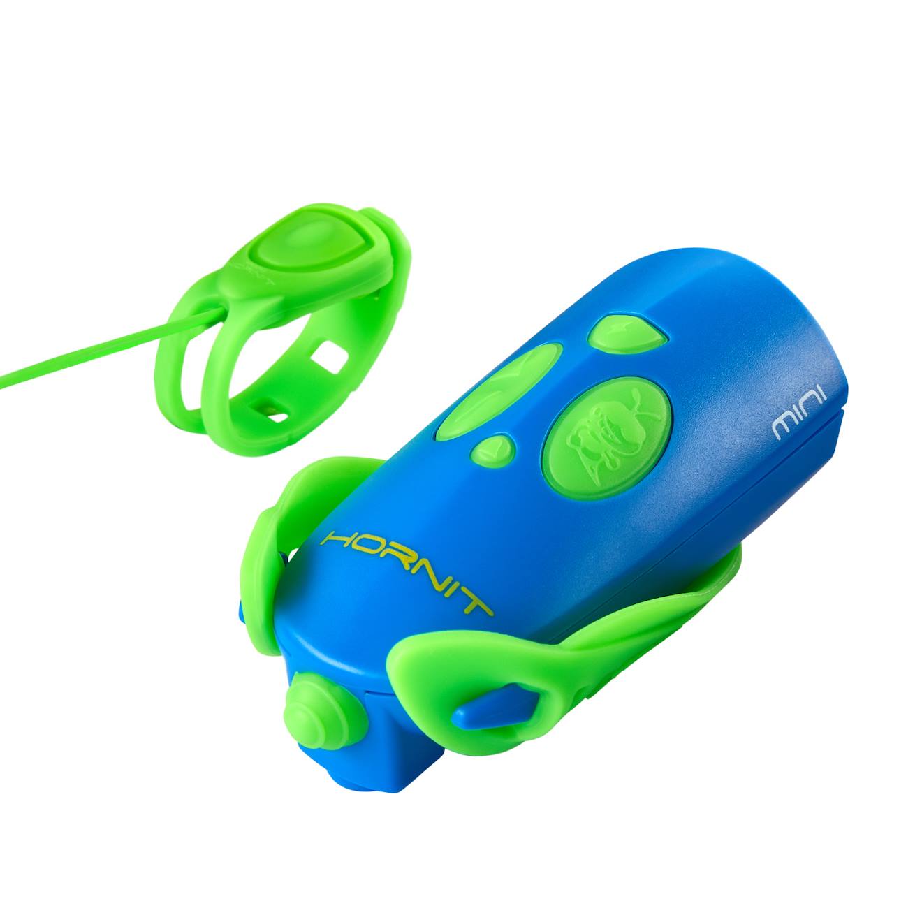 Klaxon et lumière pour velo et trottinette enfant bleu/vert
