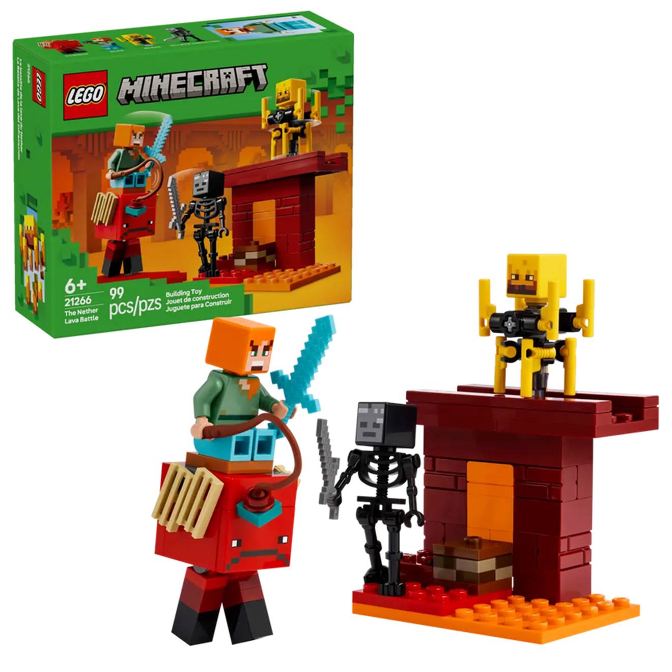 La bataille de la lave du nether 21266 LEGO Minecraft multicolore